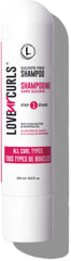 Love Ur Curls Shampoo bottle pour highlights gentle cleansing for soft, defined curls.