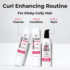 Love Ur Curls Ultra-Hydrating Conditioner jar highlights detangling and moisture