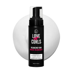 Love Ur Curls Volumizing Foam bottle pour delivers weightless volume for curls without stiffness