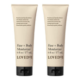 Loved01 fragrance-free moisturizer bottle, showing clean design and fragrance-free focus.