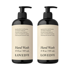 Loved01 Hand Wash bottle pour demonstrates easy-dispense design for quick, everyday cleansing.