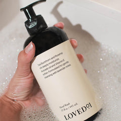 Loved01 Hand Wash rosehip-oil highlights nourishments for soft, hydrated hands.