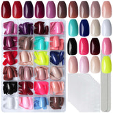 LoveOurHome coffin press-on nails kit with 576 pieces for versatile at-home manicures.