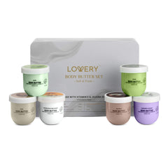 LOVERY Christmas gift box with six whipped body butters for luxurious self-care