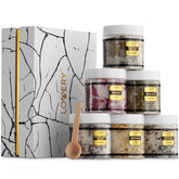 LOVERY Deluxe Epsom Bath Salts Gift Set in a marble gold box for luxurious self-care rituals.