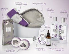 LOVERY lavender jasmine bath bombs-5oz offer a soothing soak and aromatherapy.