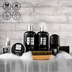 LOVERY shower gel bottle for refreshing daily cleanse with sandalwood scent