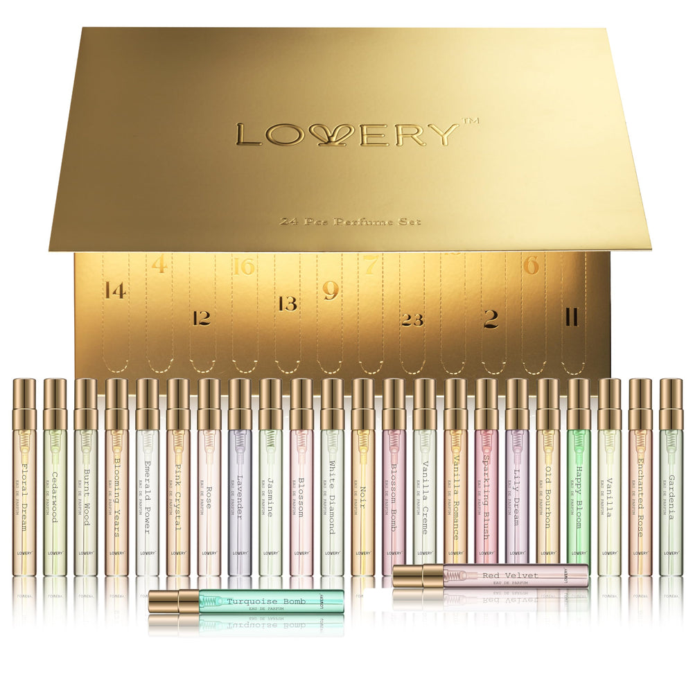 Lovery womens gifts set in a luxe gold box, ideal for gifting.