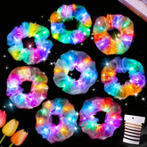 LovesTown LED scrunchie glow effect lights up night events with vibrant visibility.