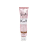 Loving Tan Deluxe Face Self Tanner bottle with color guide for easy application.
