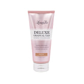 Loving Tan Deluxe Gradual Tan Lotion bottle showing quick-drying, even shade.