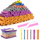 Lovppy 120pcs perm rods set packaging shows six colors for versatile curls at home.