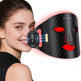 Lovsheme red light mask worn for at-home light therapy glow