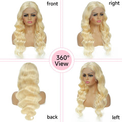 Loyom 613 bleached blonde Brazilian hair for dye-ready color options.
