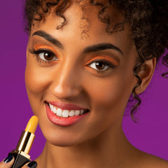 L'Paige LYW yellow-to-coral color change adapts to lip chemistry for a unique tint.