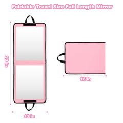 LPHUMEX folding 33x13-inch dance mirror preserves space in travel bags