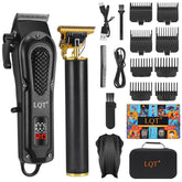LQT Men's Professional Hair Clippers in sleek black perfect for professional styling.