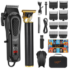 LQT Men's Professional Hair Clippers in sleek black perfect for professional styling.