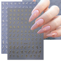 LRKNNO 3D self-adhesive decals shown in close-up for quick nail art application