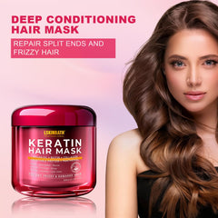 LSKINBATH hair mask bottle demonstrating deep conditioning for frizz control