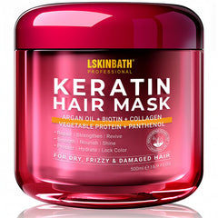 LSKINBATH Keratin and Collagen Repair Mask jar for damaged hair with deep conditioning