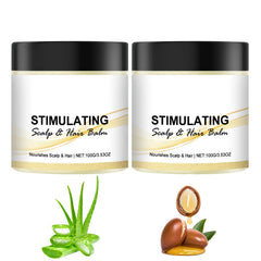 LSROUMEL Stimulating Scalp and Hair Balm jar promotes nourished scalp and shiny hair