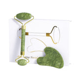 LSXKAMIX jade roller dual-head for facial lifting and contouring.