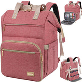 LTINVECK nail polish organizer backpack showing full capacity for 70 bottles on the go.