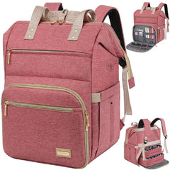LTINVECK nail polish organizer backpack showing full capacity for 70 bottles on the go.