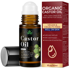 Lubynia Organic Castor Oil Roll-On waist—targeted moisture for skin.