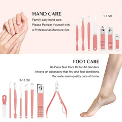 Luck Around manicure kit stainless steel close-up highlighting sharp, precise clippers.
