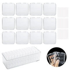 LUCKJUJU press-on nail storage box front view with compact acrylic display.