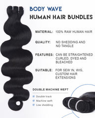 Lucklady 16A raw bundles weft construction detail for durability