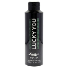 Lucky Brand Lucky You deodorant body spray bottle pour shows floral fruity freshness for daily use.
