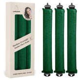 Luckybear heatless curler overnight setup showing soft, plush velvet satin for gentle curls.