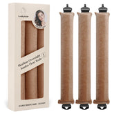 Luckybear overnight heatless hair curler jumbo rod close-up on soft velvet satin for comfortable wear