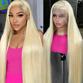 LUCLUEME 613 lace-front wig close-up natural hairline for seamless look