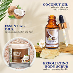 LUCOTIYA Coconut Vanilla essential oil for aroma-enhanced relaxation.