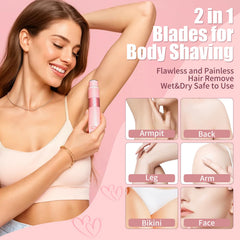 LUDAHOCY Bikini Trimmer LED light helps spot fine hairs for accurate trimming.