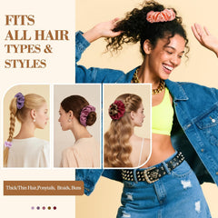 LUDILO friction-free silk hair ties glide through hair with reduced pull.