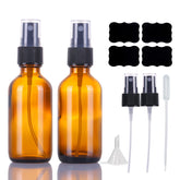 LUFEVRM amber glass spray bottle 2oz—compact, reusable for travel cosmetics.