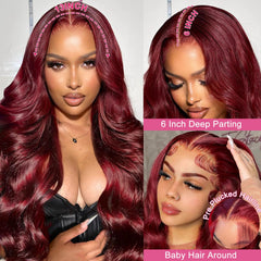Lukymart 13x6 HD transparent lace close-up showing breathable scalp