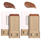 Lulesi Beauty Balm Serum application close-up shows seamless blend and buildable coverage.