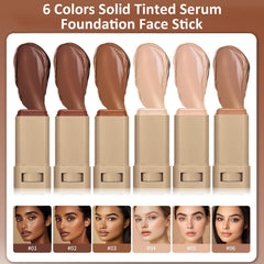 Lulesi Beauty Balm Serum tinted moisturizer swatch reveals dewy finish and natural luminosity.