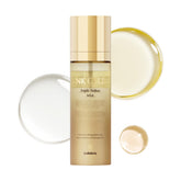 LULUBEU Triple Active Mist bottle front shows radiant hydration for dewy skin.
