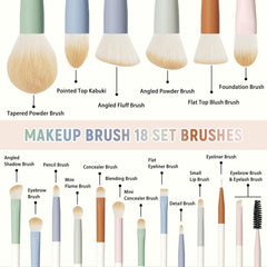 LULUCOLORS Colorful Series face brushes close-up emphasizes soft bristles and even application.