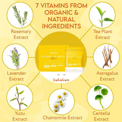 Lululun Vitamin C face mask close-up reveals serum soaked sheets that feel smooth on skin