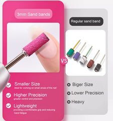 Lumcrissy 120 medium sanding band for smooth shaping on acrylics.