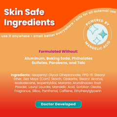 Lume Clean Tangerine label shows refreshing scent and gentle odor control