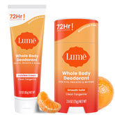 Lume invisible cream tube closeup for all-over odor control